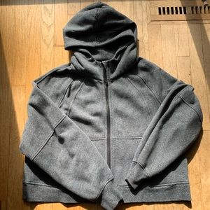 Heather Speckled Black Lululemon Full Zip Scuba Hoodie